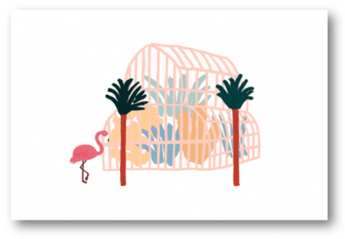 Carte postale Léa Maupetit pour Julie Flamingo