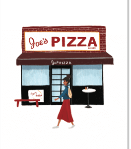 joe's pizza carte postale new york