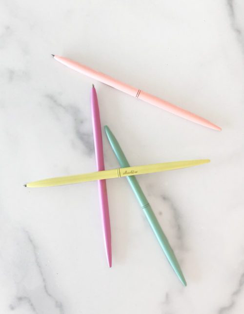 stylos billes colorés