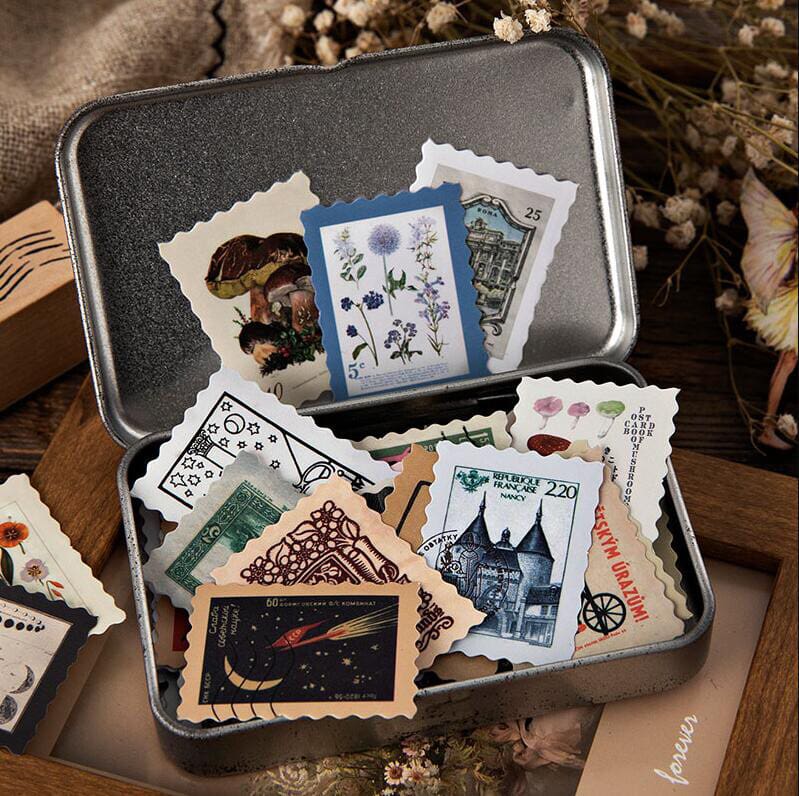 Stickers Timbres Vintage - Fleurs (Série 1) – Image 7