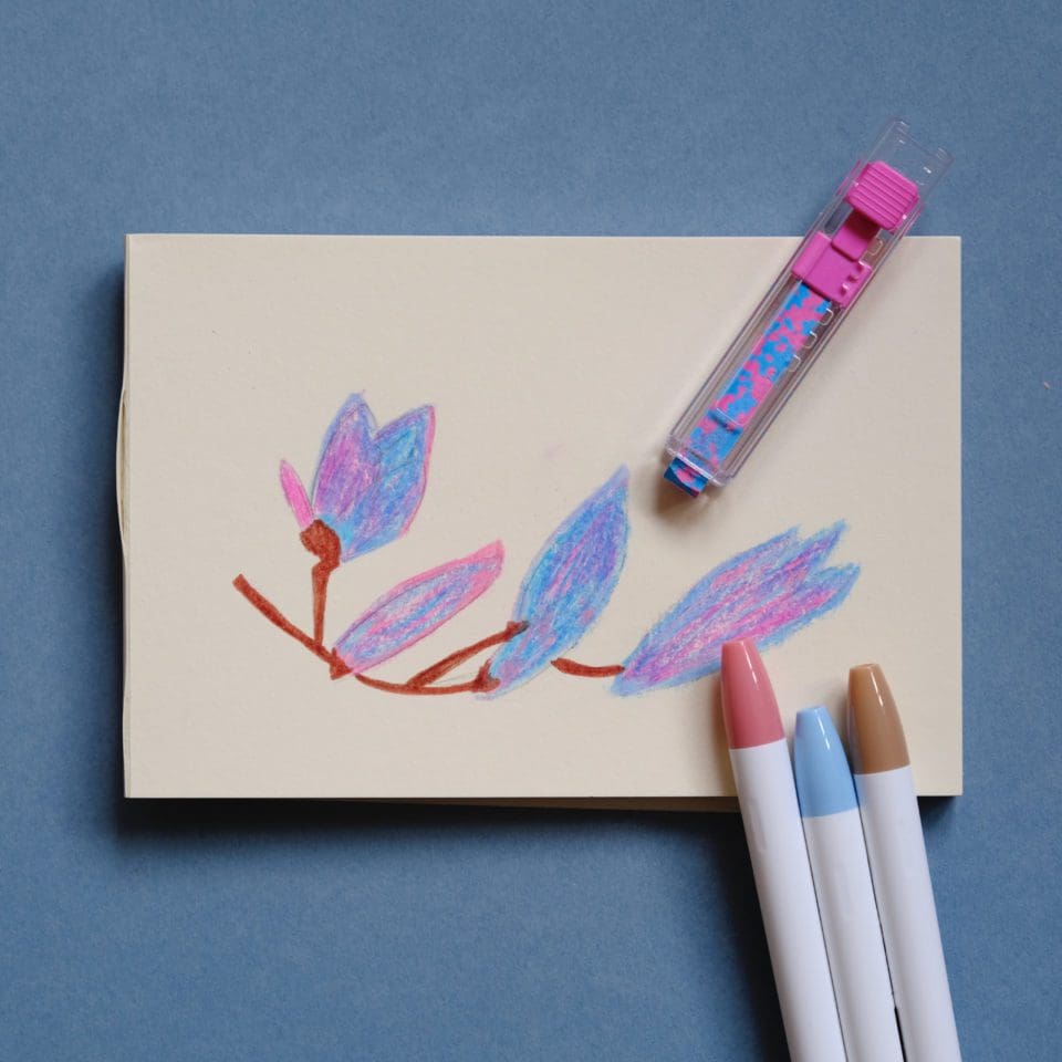 Crayons Marbrés Bleu-rose – Image 2