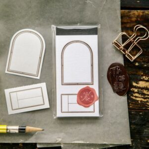 Carnet d'Etiquettes Letterpress Fenêtre