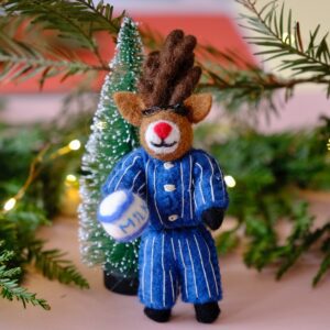Décoration Sapin de Noël - Rudolph le Cerf en Pyjama