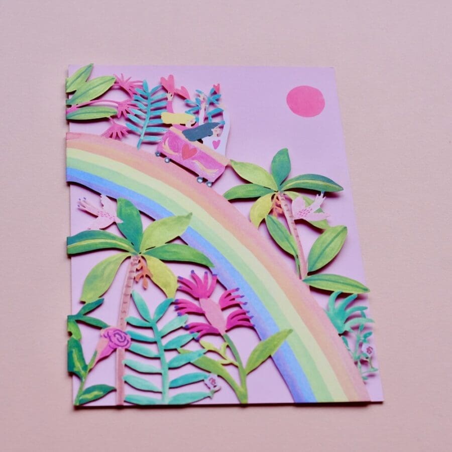 Carte Papercut Rainbow Grand Huit – Image 3