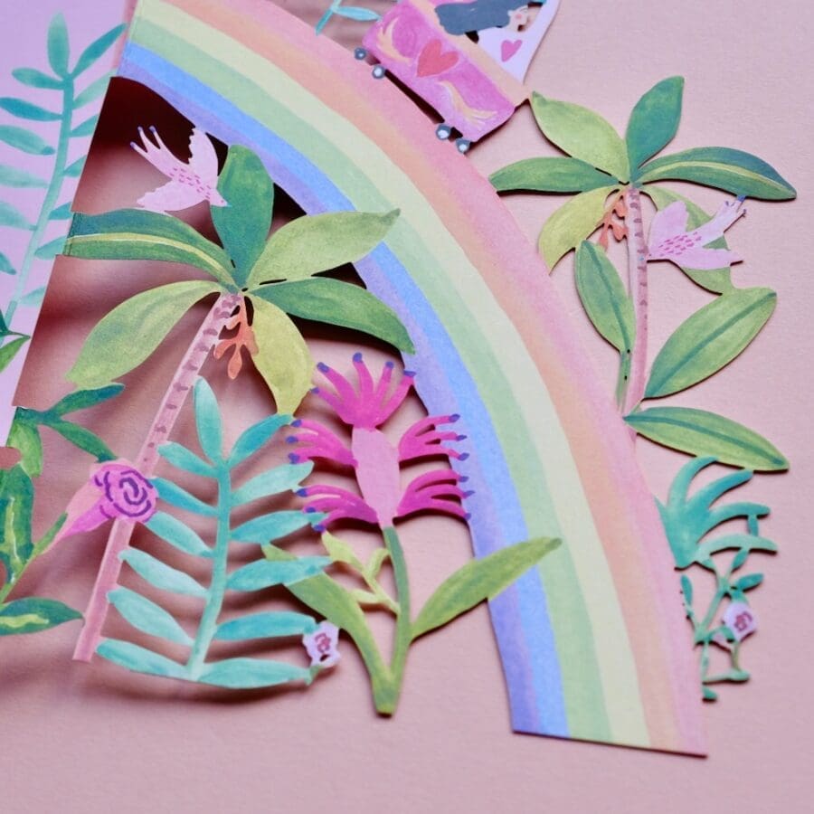 Carte Papercut Rainbow Grand Huit – Image 5