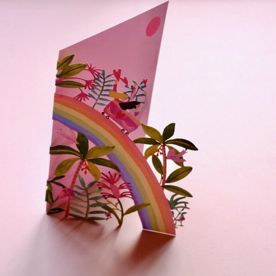 Carte Papercut Rainbow Grand Huit – Image 2