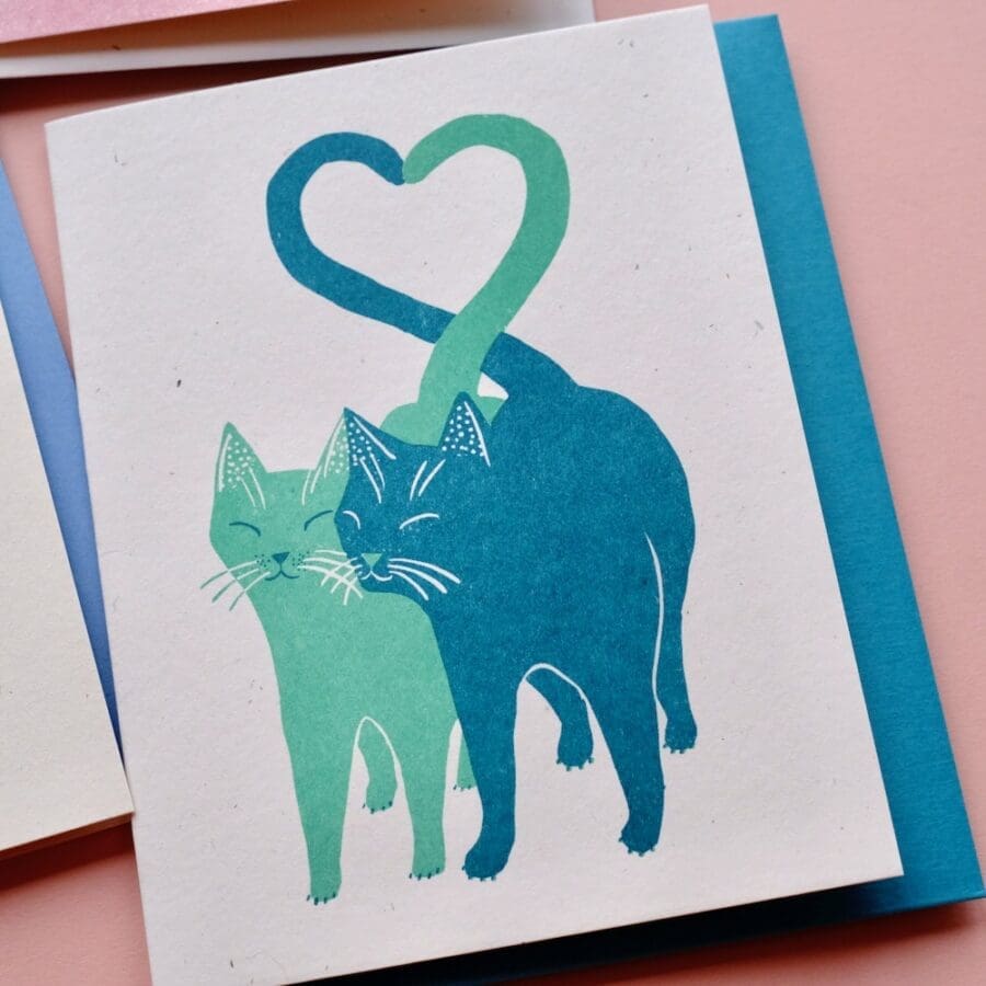 Carte Voeux Love Cats – Image 3