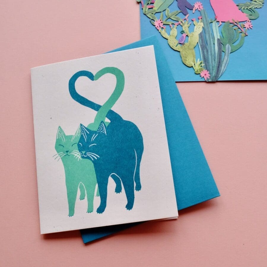 Carte Voeux Love Cats – Image 4