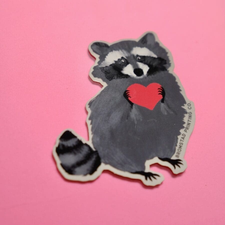 Sticker Racoon Love – Image 2