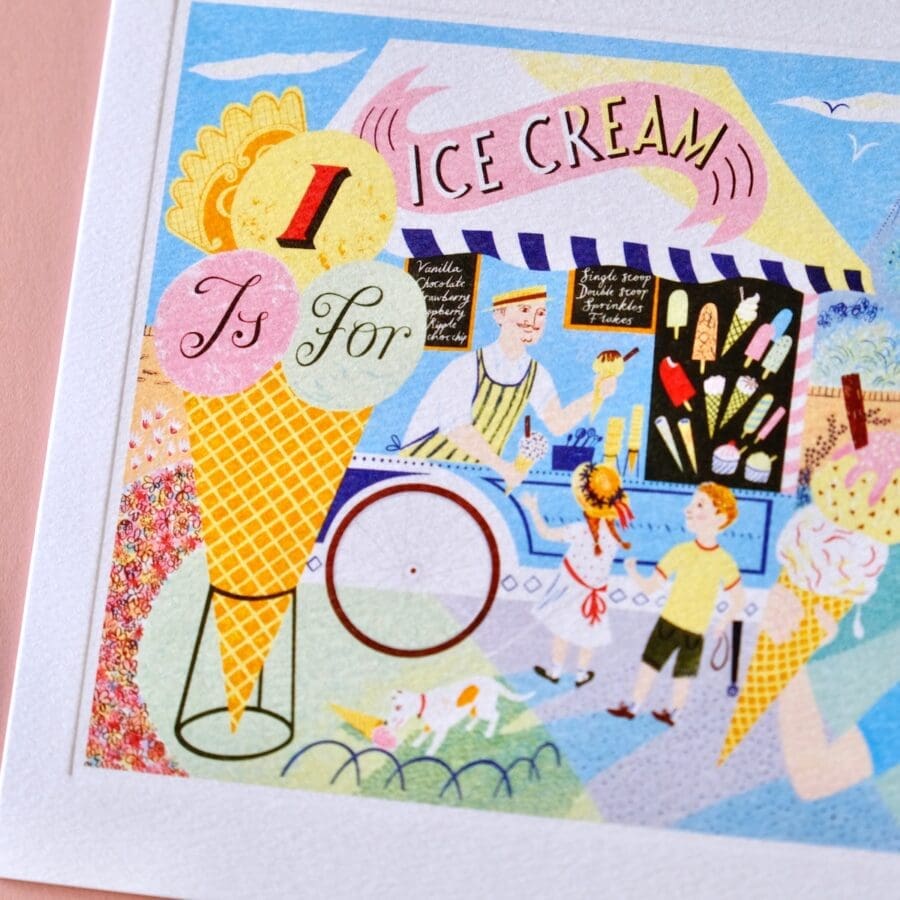 Carte de voeux Alphabet I is for Ice Cream – Image 4