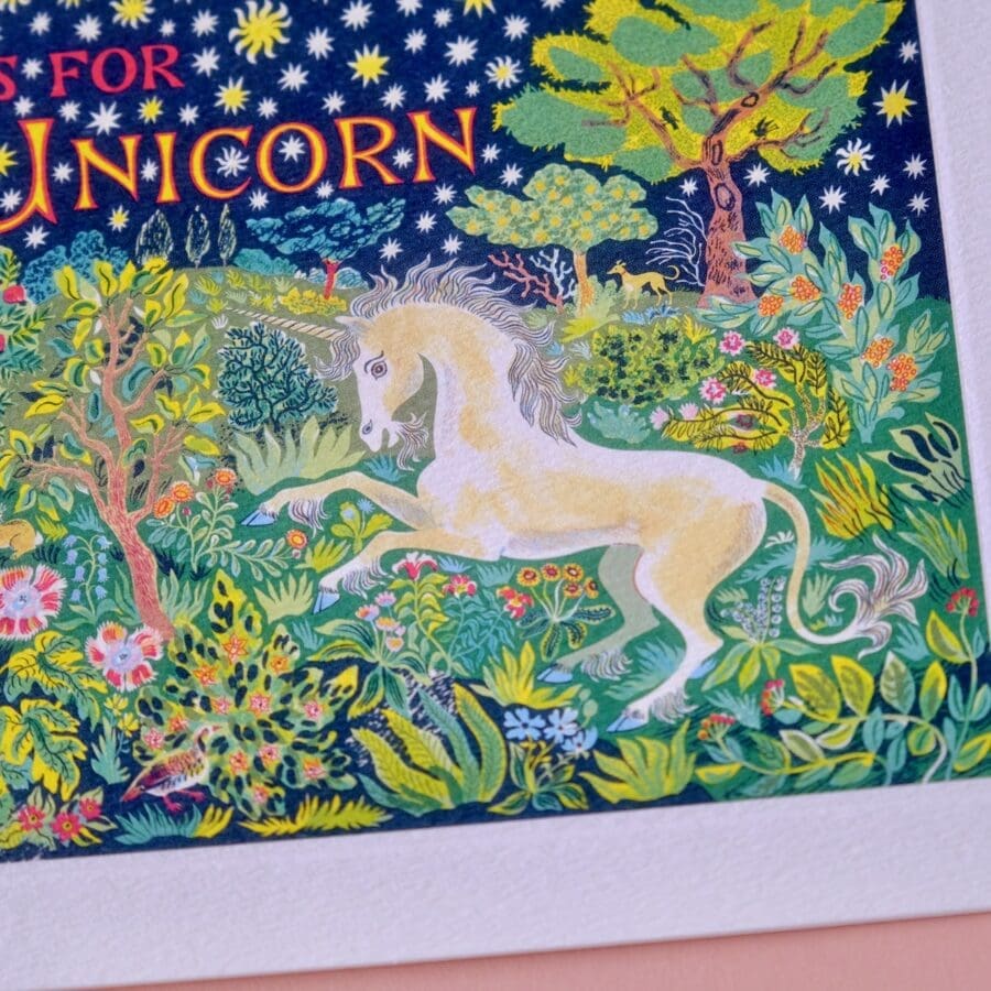 Carte de voeux Alphabet U is for Unicorn – Image 3